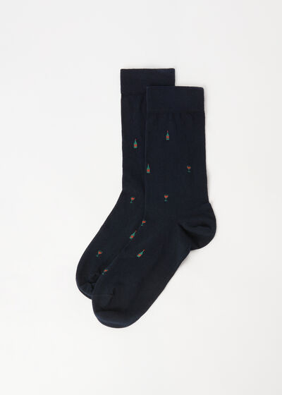 Men’s Ribbed Polka Dot Short Socks