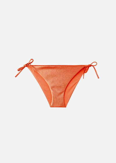 Bikinihose in Glanzoptik mit Bindebändchen Antigua