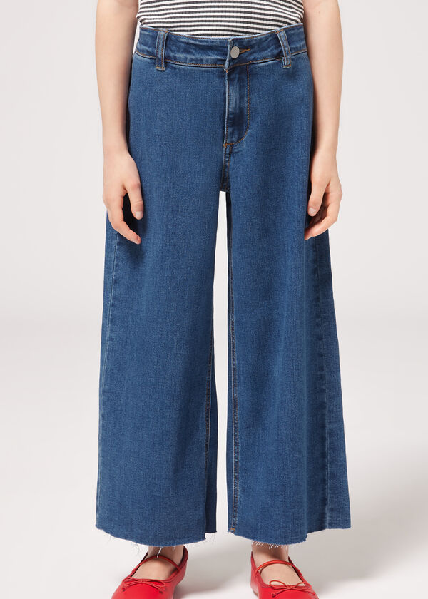 Delavè Jeans met Uitlopende Pijpen voor Meisjes