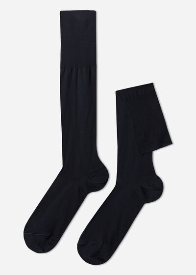 Chaussettes longues en fil d’Écosse pour homme