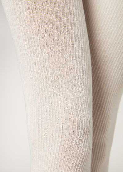 Ribbed Tights with Cashmere