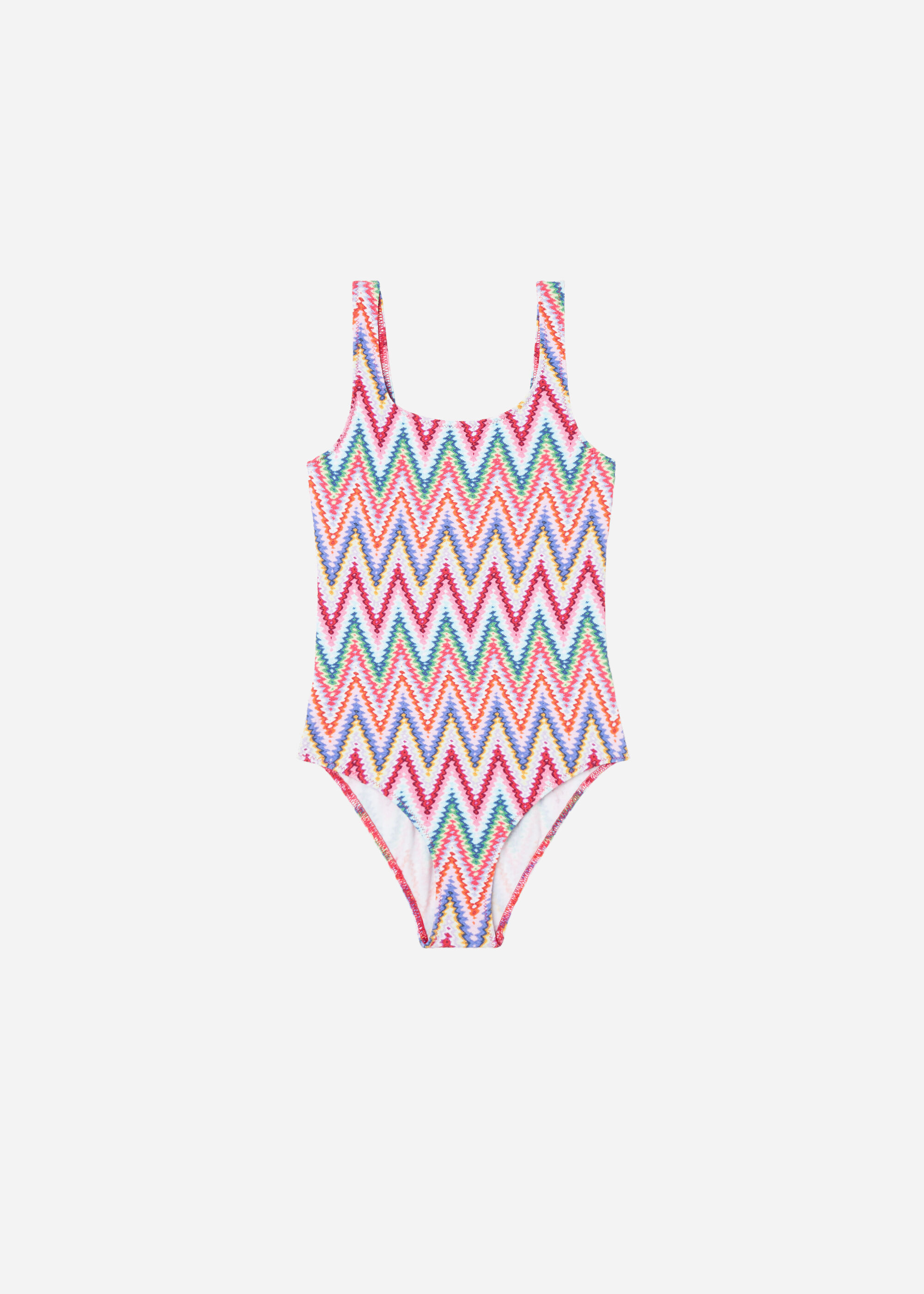 Badeanzug für Mädchen Multicolor Chevron