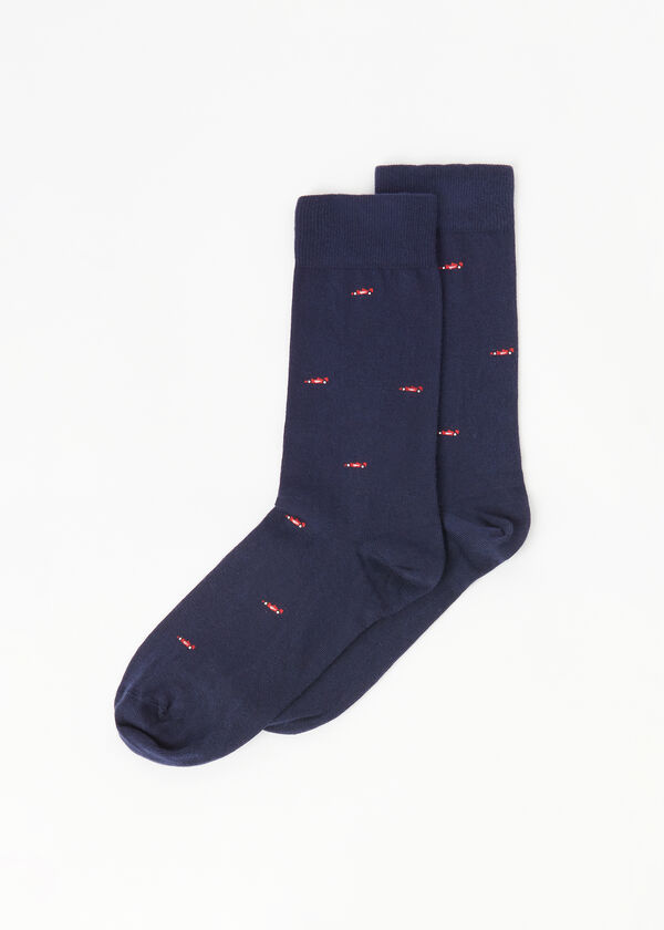 Men’s Ribbed Polka Dot Short Socks