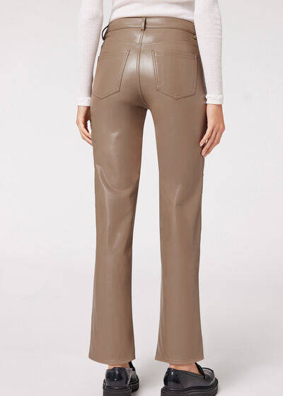Κολάν Thermal Wide Leg με Επίστρωση