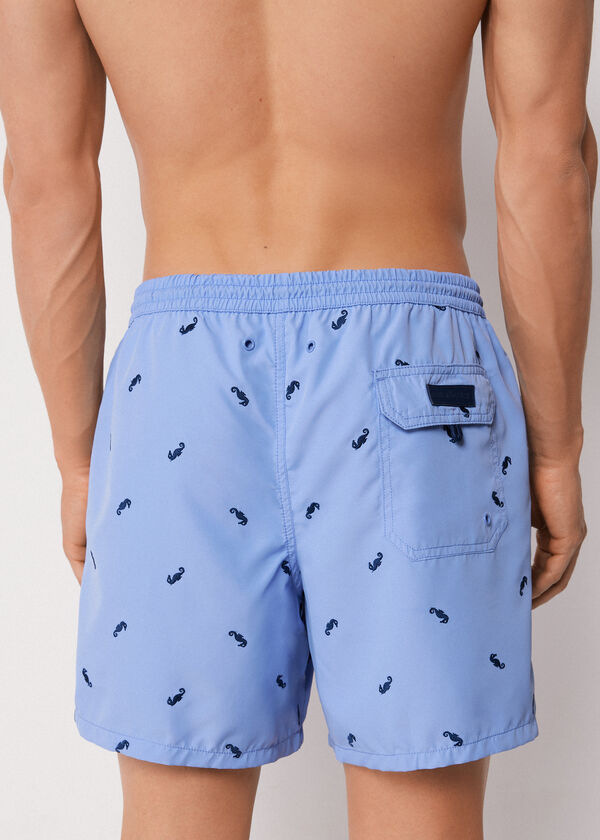 Men&rsquo;s Patterned Boxer Swim Shorts Formentera