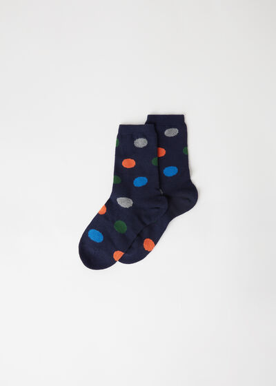 Kurze Socken mit Punktemuster für Kinder