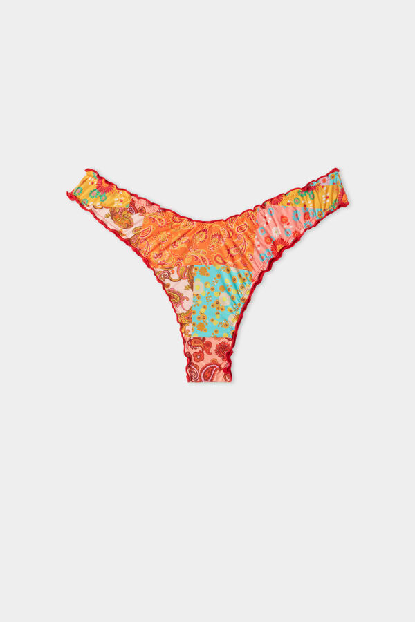 Floral High-Cut Brazilian Swimsuit Bottom Alicante