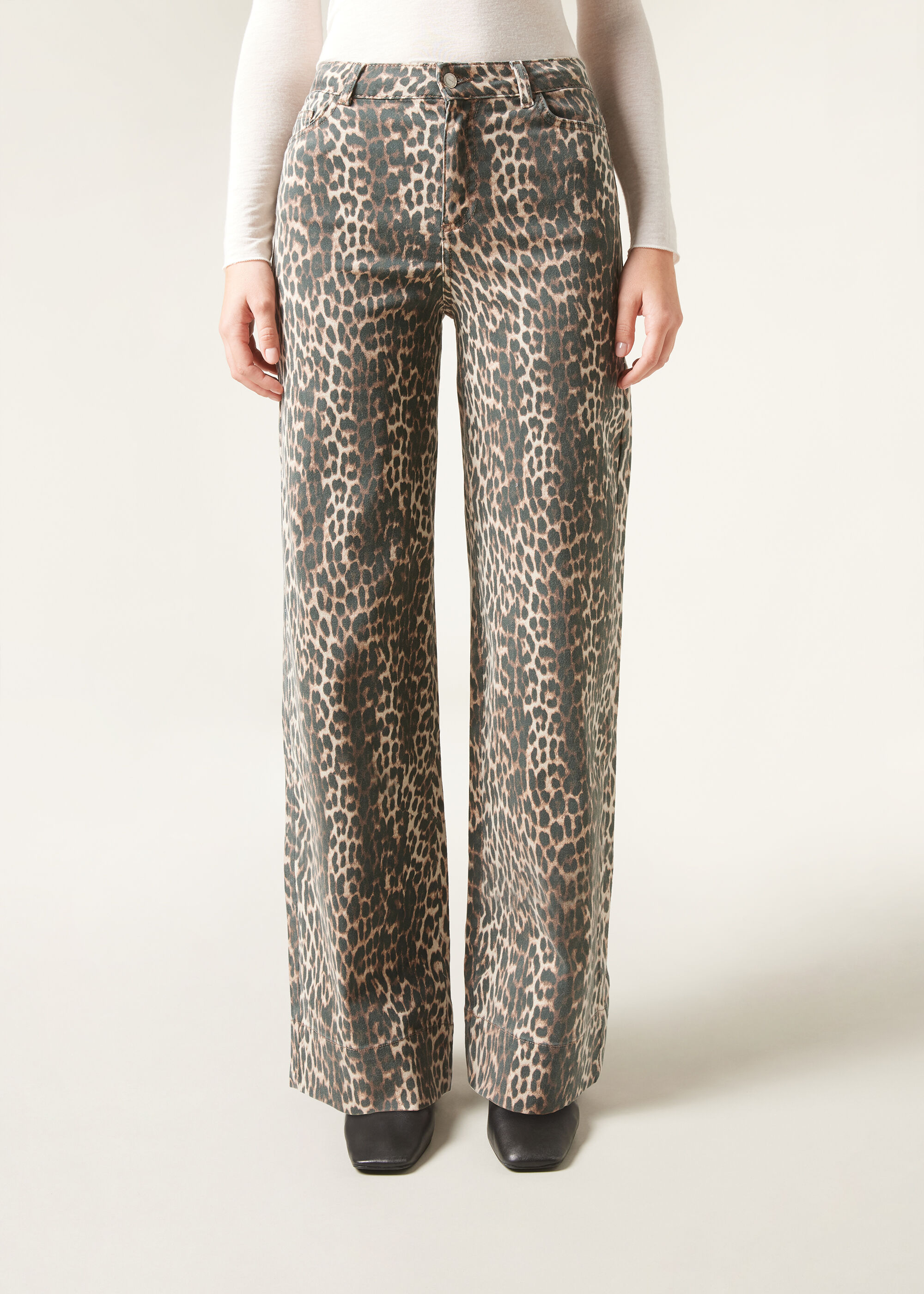 Jeans a Palazzo Animalier