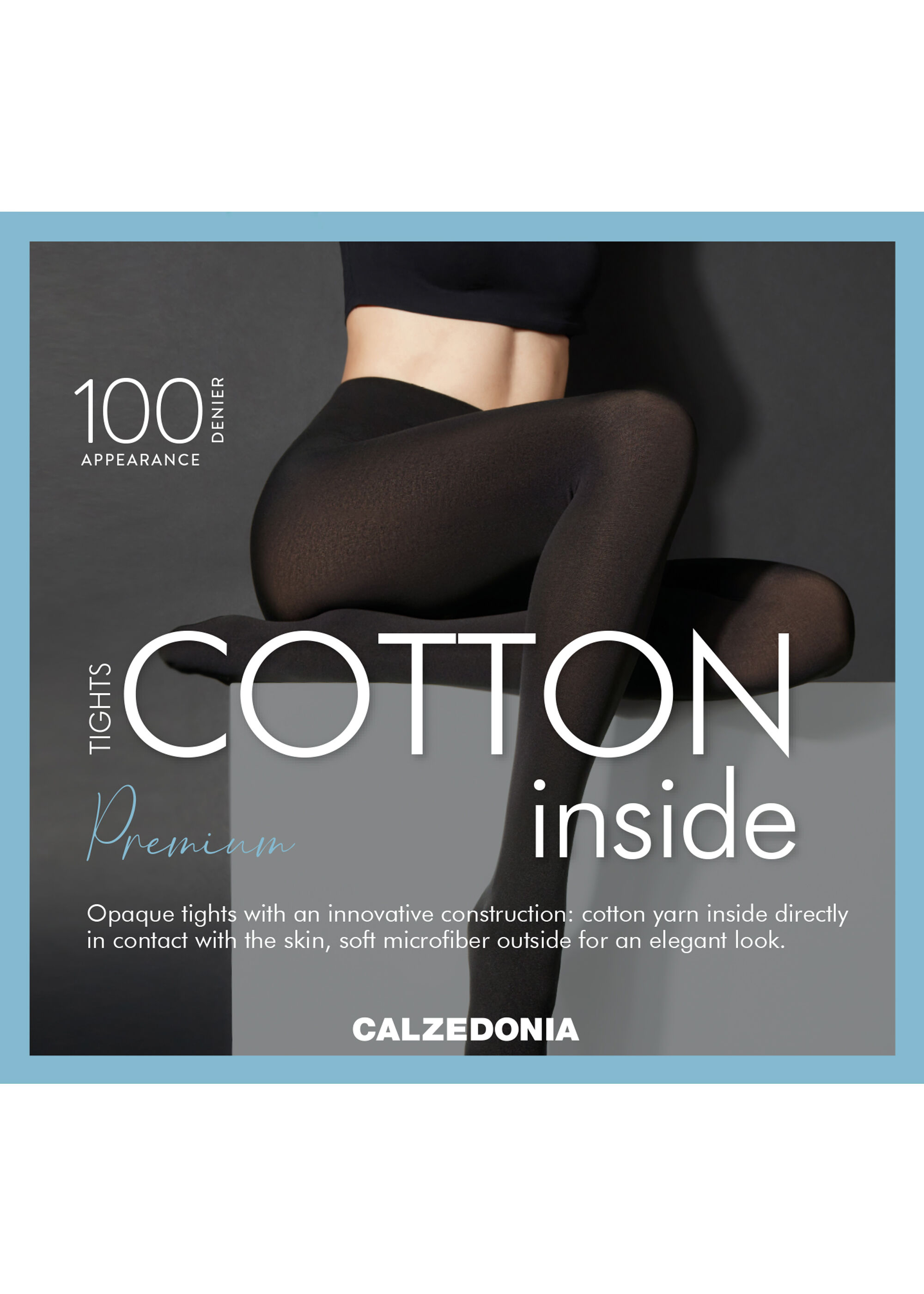 Collant Opaque 100 Deniers Coton et Microfibre