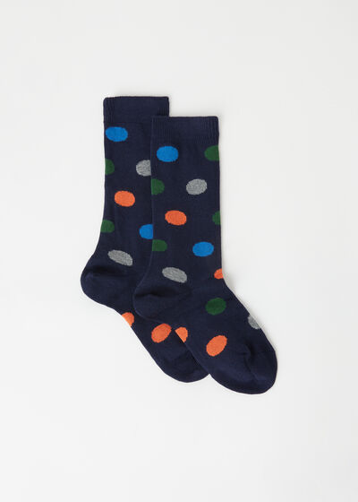 Lange Socken mit Punktemuster für Kinder