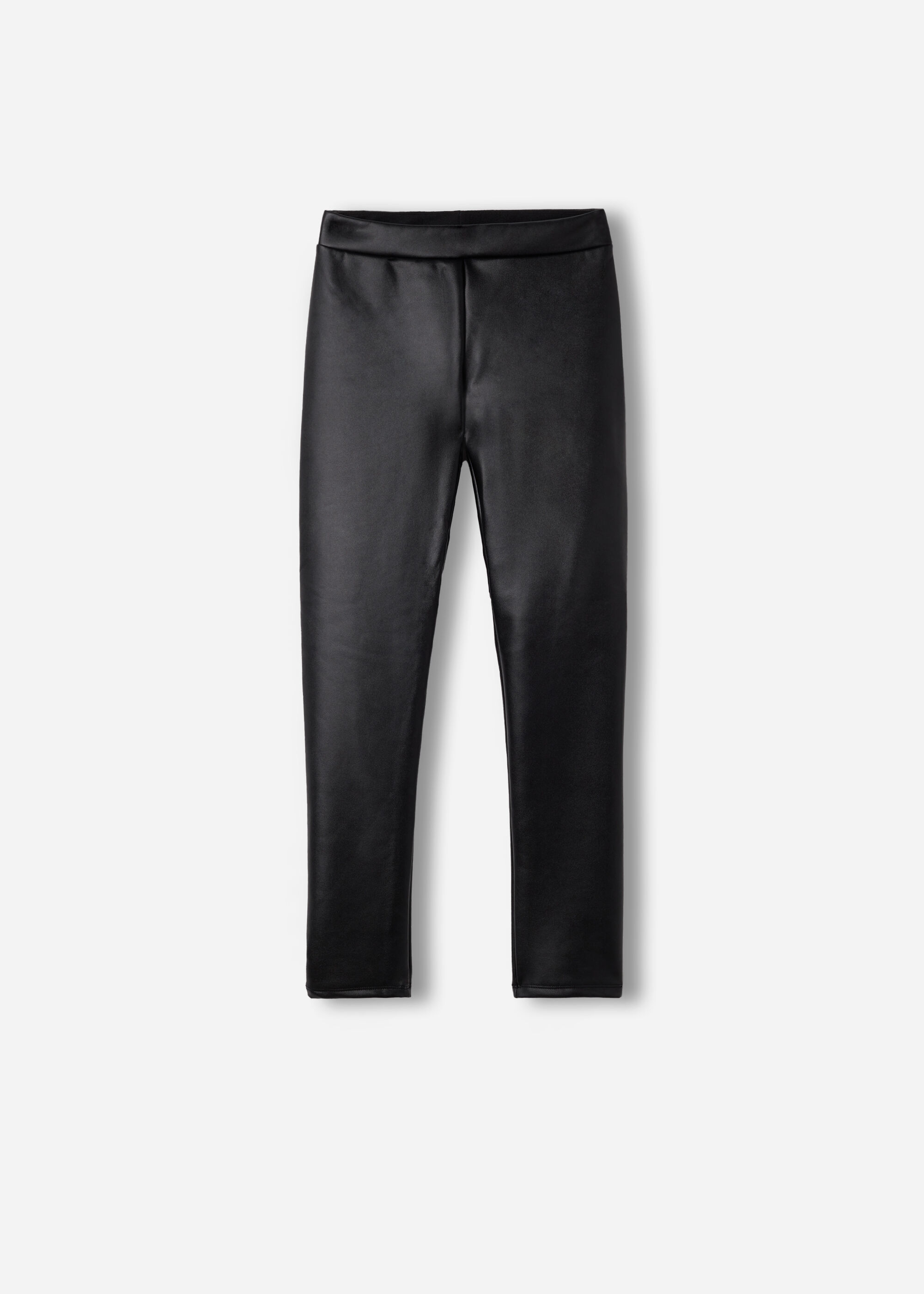 Thermische legging met leerlook voor meisjes