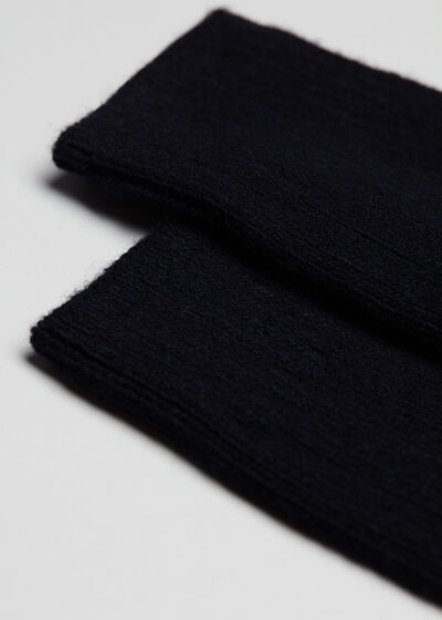 Men’s Short Ribbed Socks with Wool and Cashmere