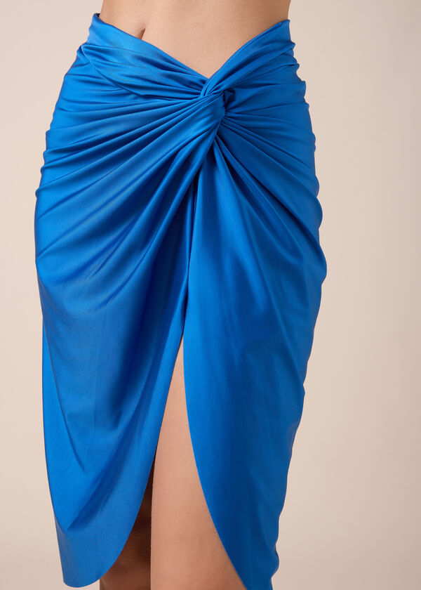 Shiny Satin Pareo Skirt