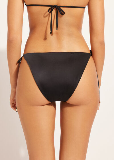 String Swimsuit Bottom Shiny Satin