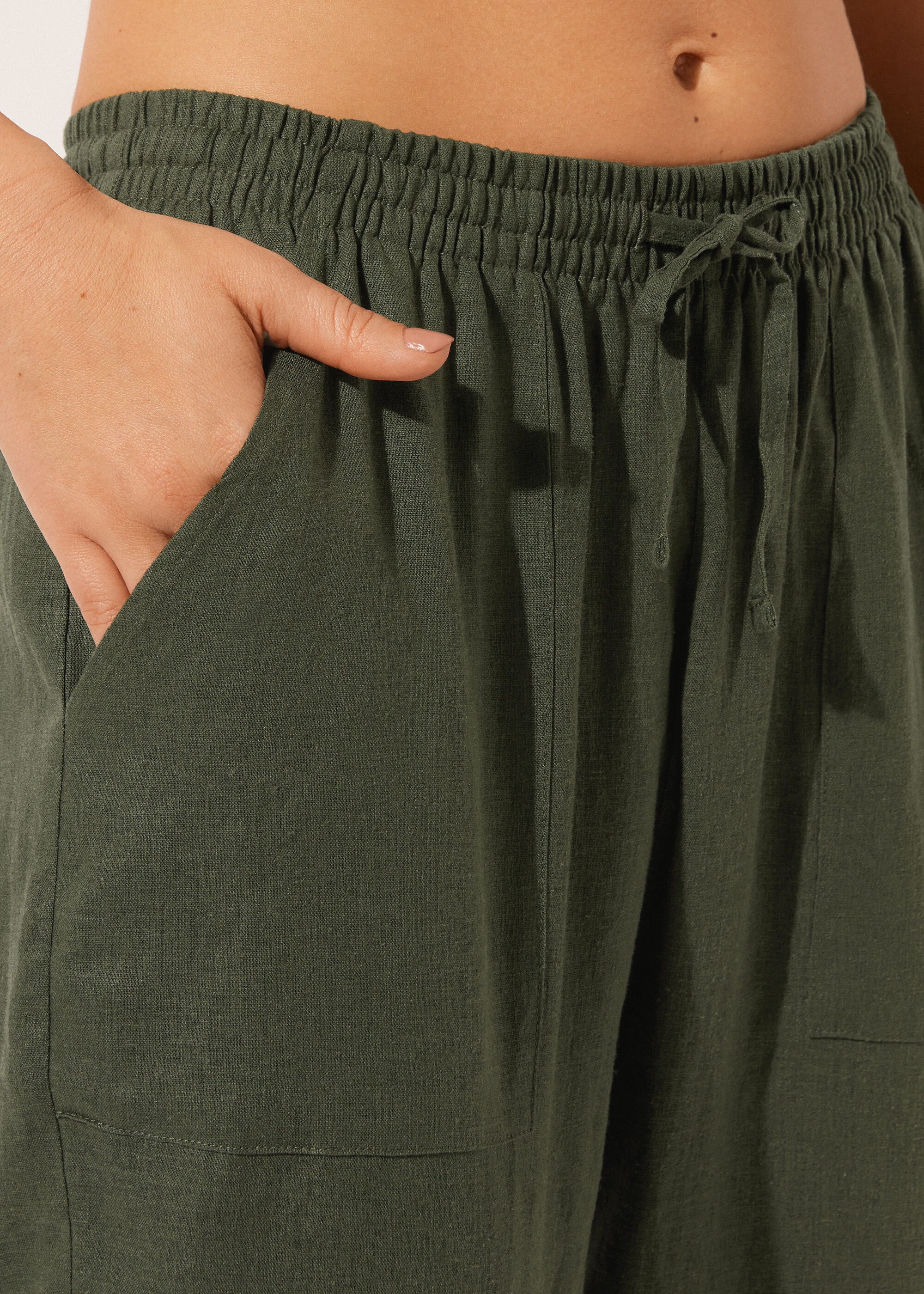 Linen and Viscose Trousers