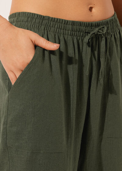 Linen and Viscose Trousers
