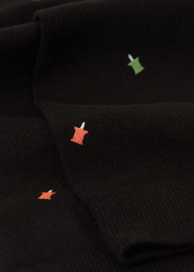 Pánske krátke ponožky so vzorom kancelárskych potrieb
