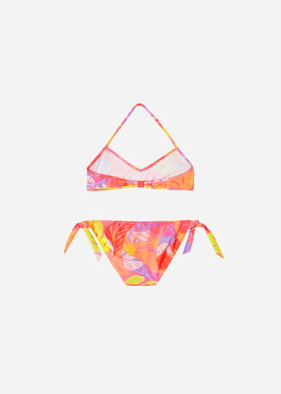 Girls' Two Piece Swimsuit Tropical Pop