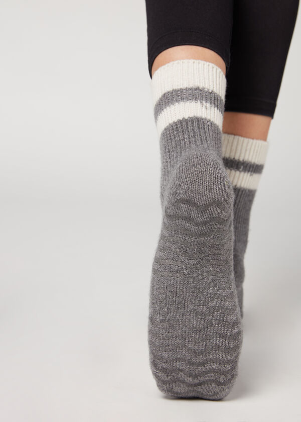 Unisex Stoppersocken mit Cashmere und Wolle