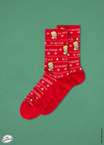 Pánske protišmykové ponožky s vianočným motívom Family The Simpsons