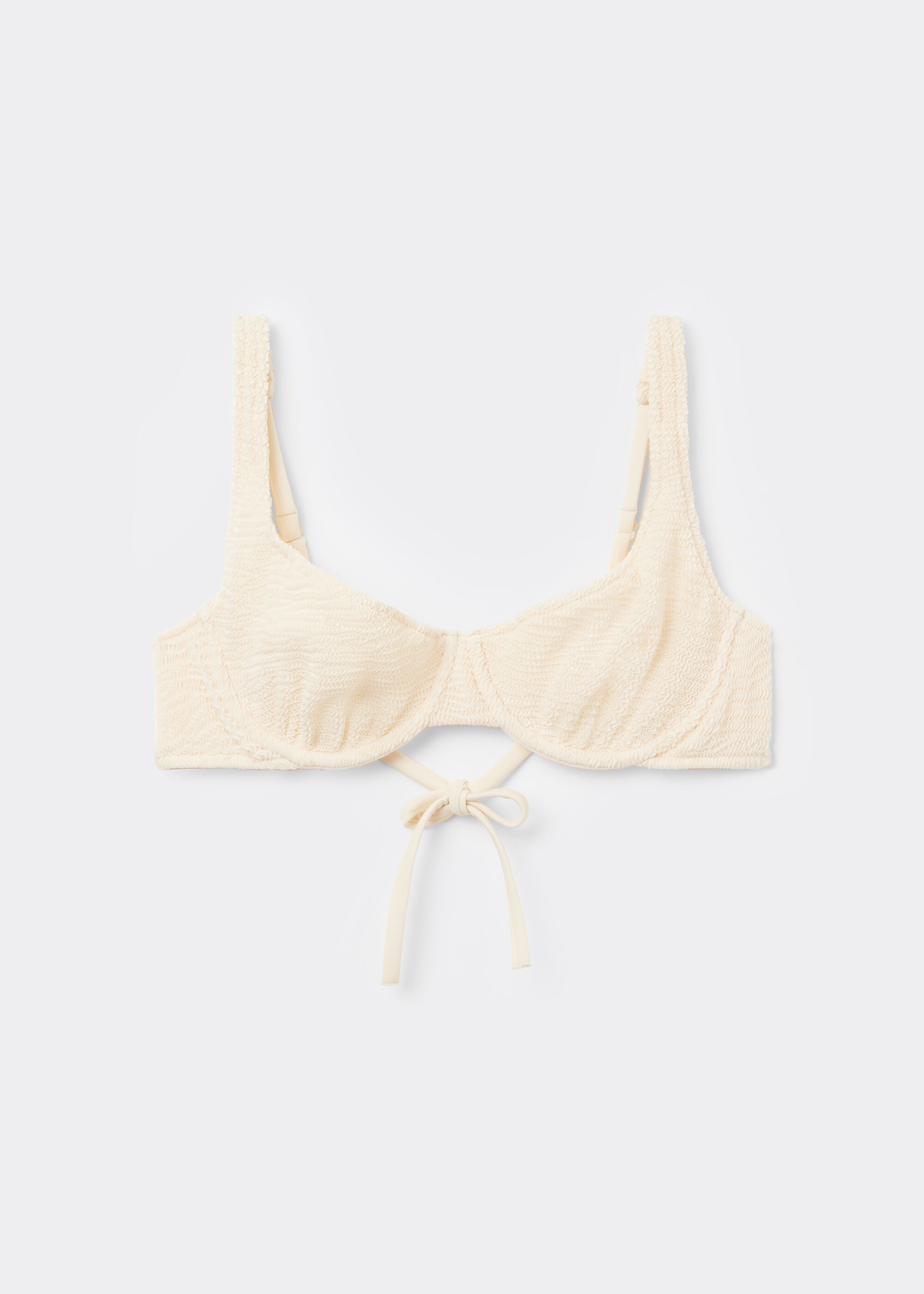 Balconette Bikini Top Crinkle Waves