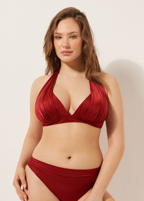 Driehoek-Bikini met Gegradueerde Vulling Shiny Satin