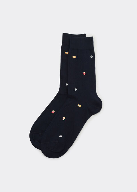 Calcetines de algodón con estampado llamativo para hombre