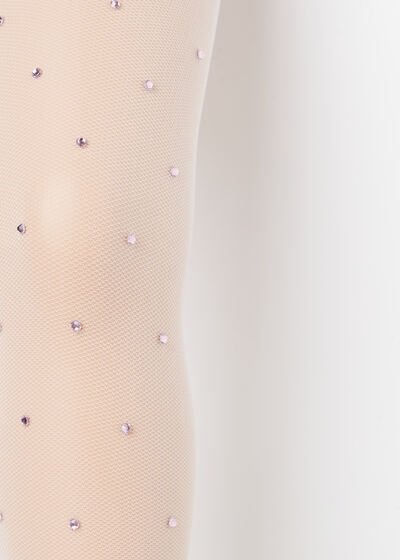 Girls’ Tulle Tights with Rhinestones
