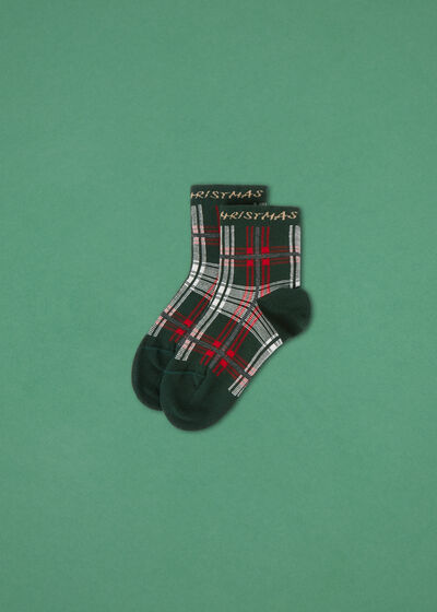 Detské krátke ponožky s vianočným motívom