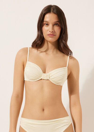 Balconette Bikini Top Shiny Satin