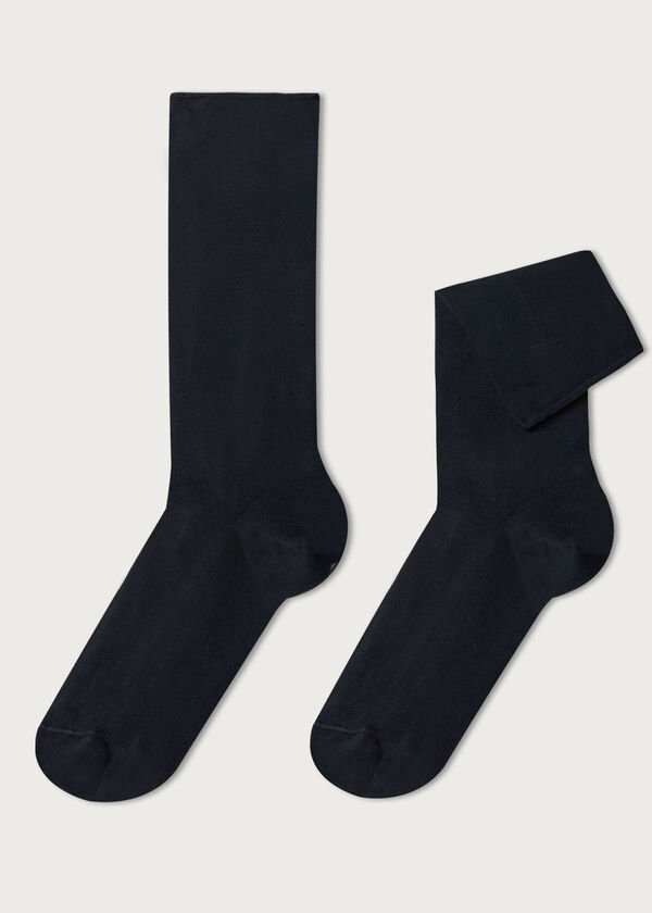Krátké pánské bavlněné ponožky bez lemu