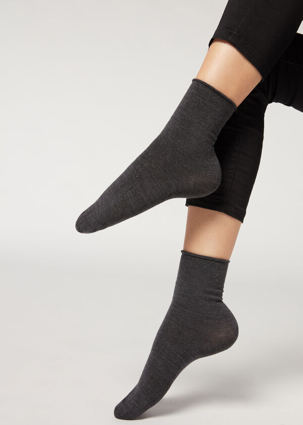 Wool and Cotton Short Socks