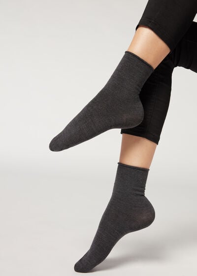 Kratke čarape od vune i pamuka