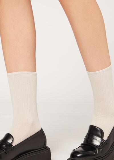 Krátké žebrované ponožky