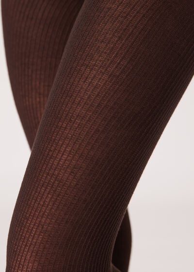 Ribbed Cashmere Blend Tights