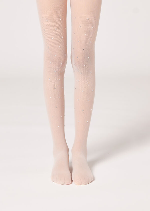 Girls' Diamanté Tulle Tights - Calzedonia
