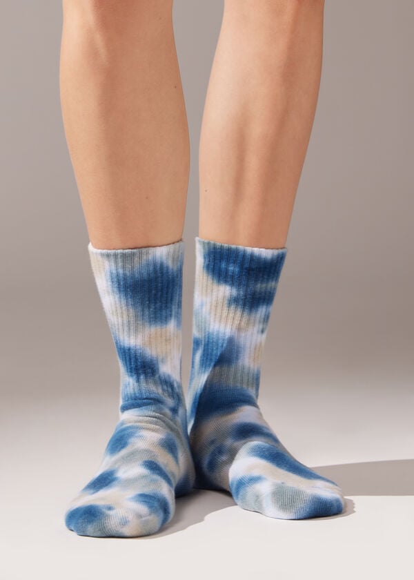 Krátké sportovní batikované ponožky