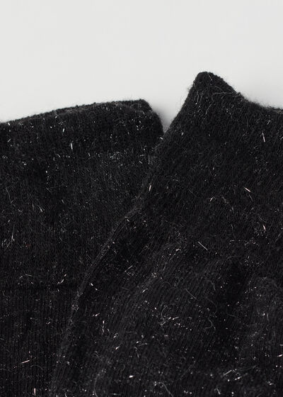Glitter Cashmere Over-the-Knee Socks