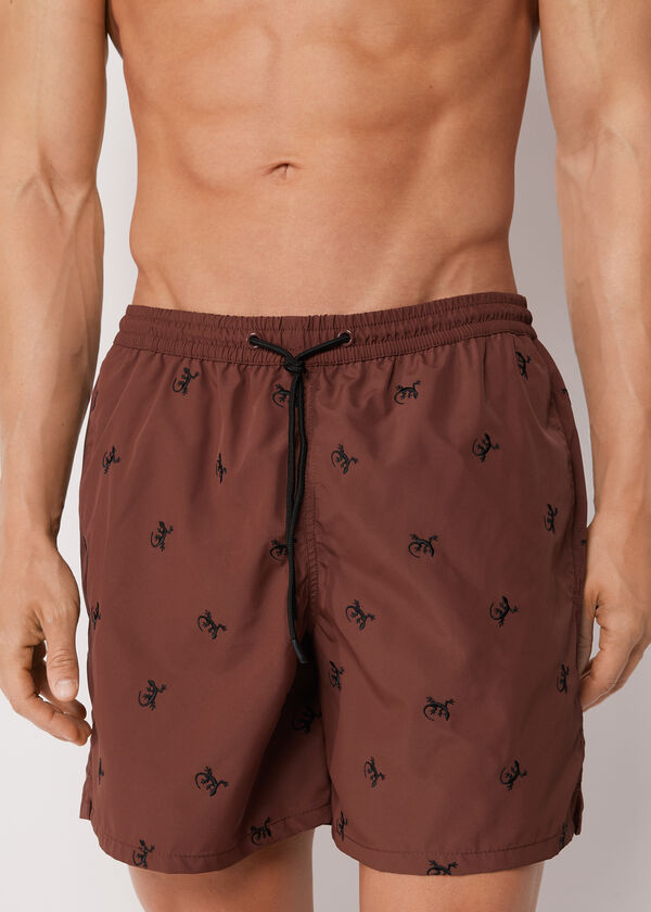 Men&rsquo;s Patterned Boxer Swim Shorts Formentera