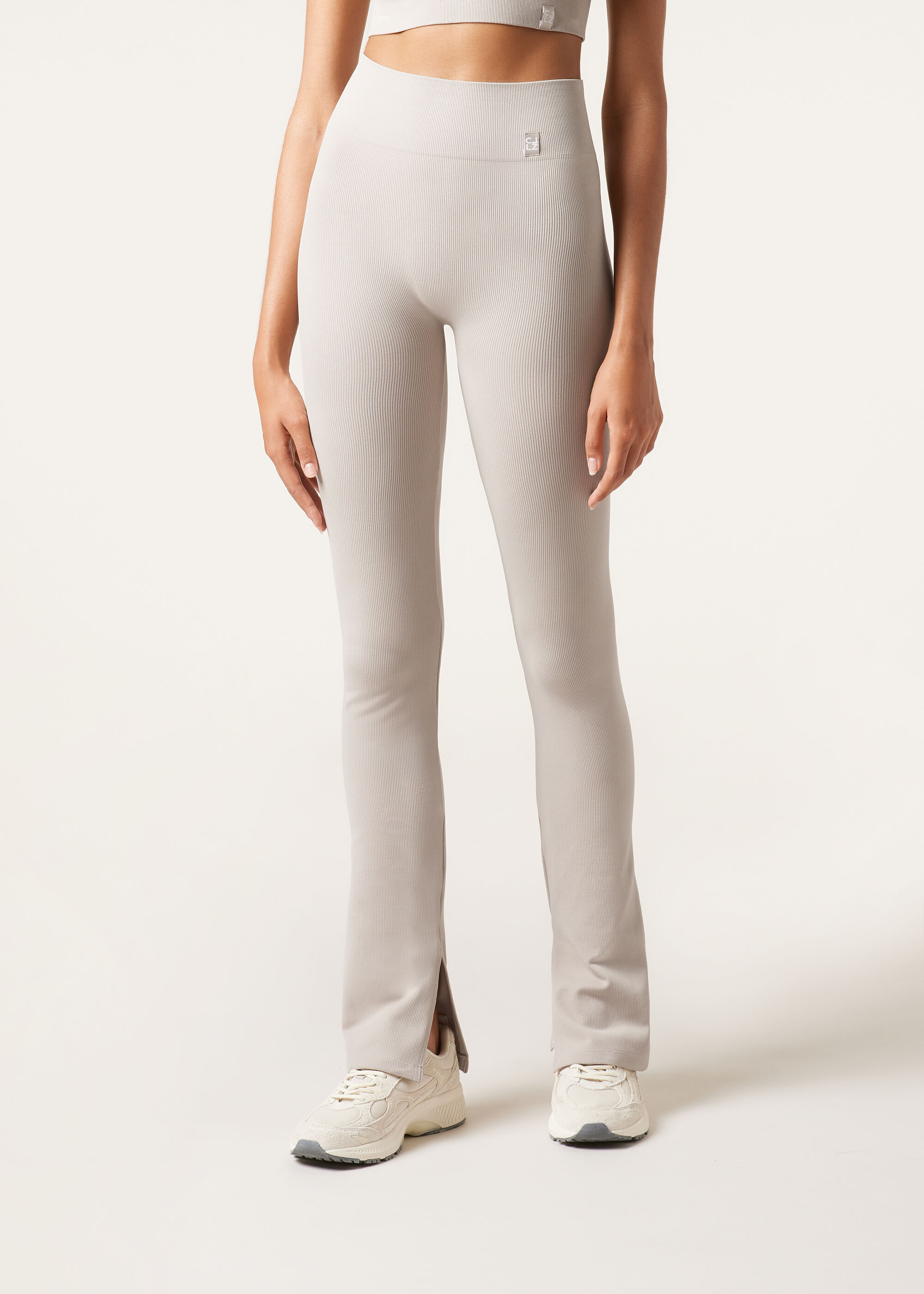 Flared Leggings with Side Slits