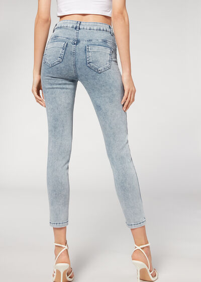 Faded Skinny Push-Up Jeans