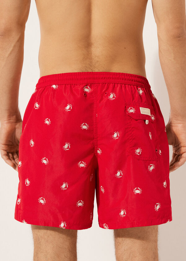 Men’s Patterned Boxer Swim Shorts Formentera