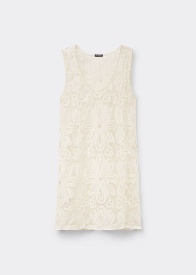 Short Floral Crochet Dress