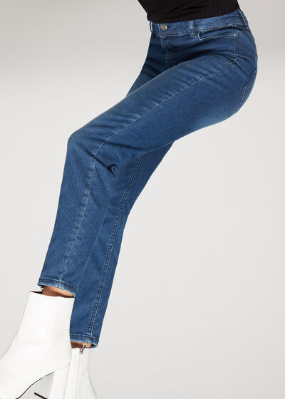 Velmi přiléhavé džíny s vysokým pasem Super Flex Denim