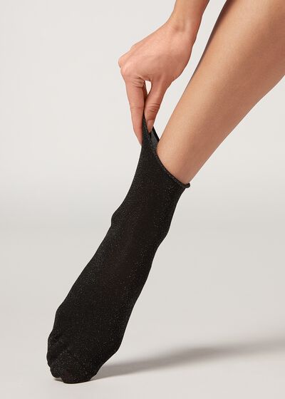 Krátké třpytivé ponožky