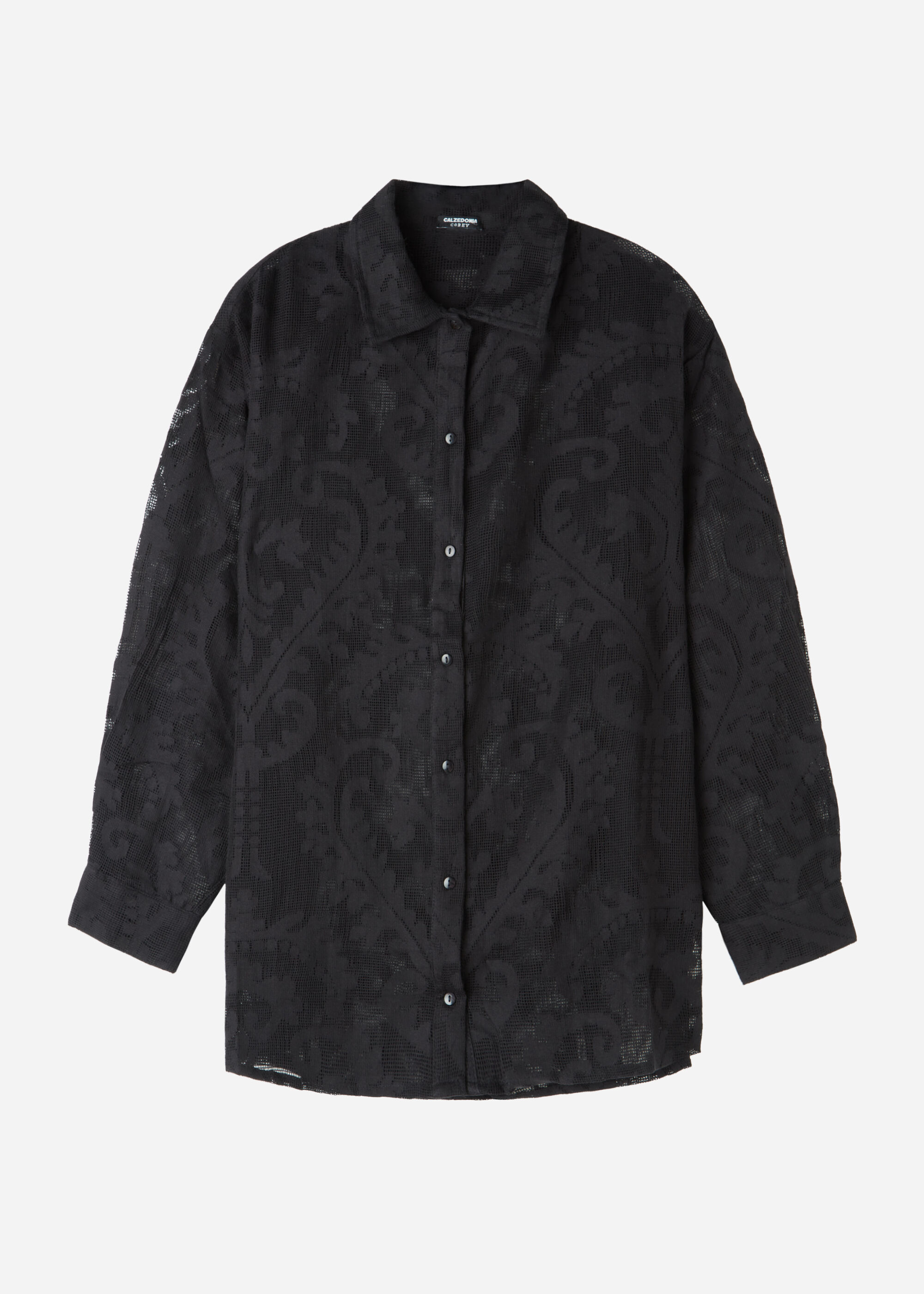 Embroidered Mesh Shirt