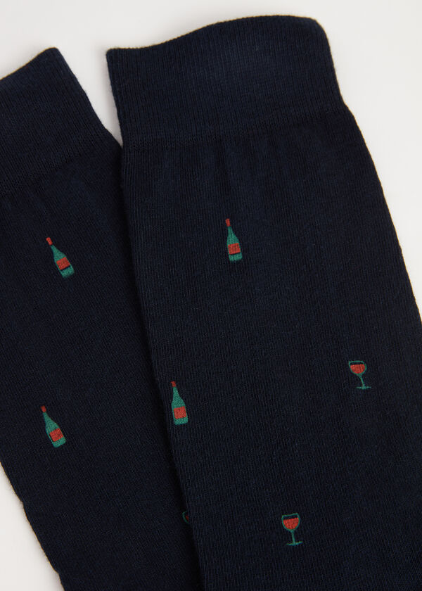 Men’s Ribbed Polka Dot Short Socks