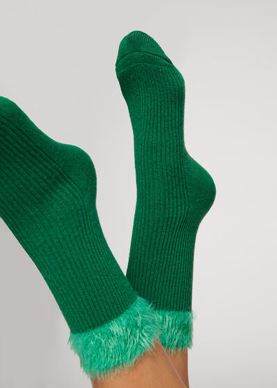 Krátke kašmírové ponožky s mäkkým lemom