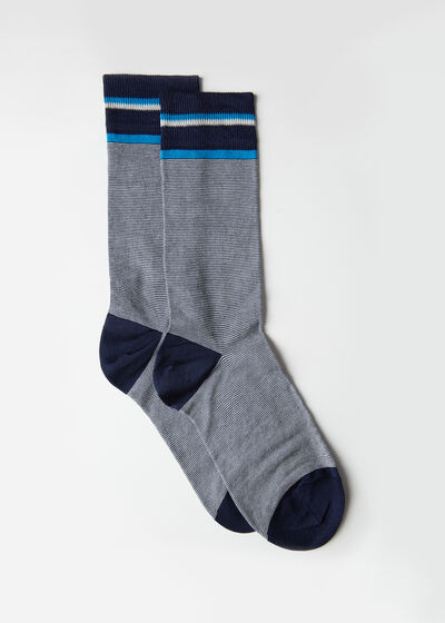 Men’s Micro Striped Crew Socks
