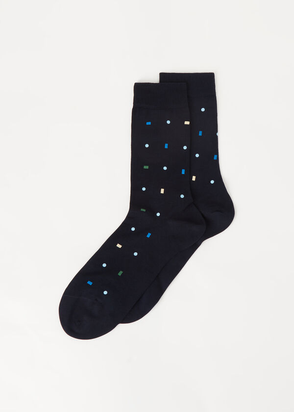 Men’s Geometric Pattern Short Socks